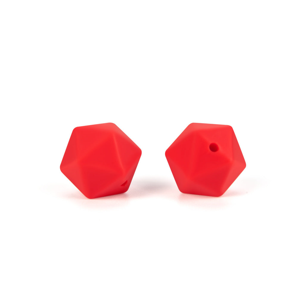 silicone icosahedron beads teething jewelry necklace bracelet