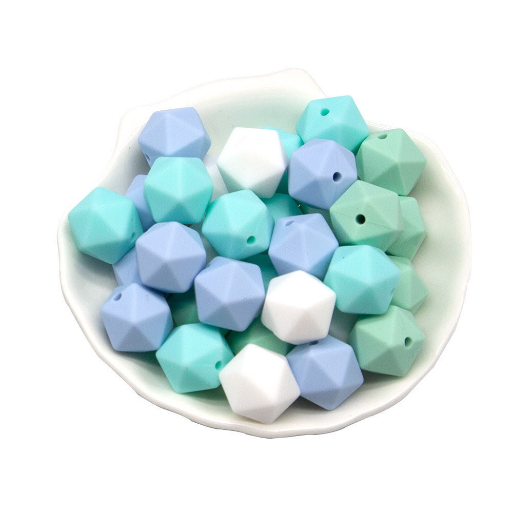 silicone icosahedron beads teething jewelry necklace bracelet