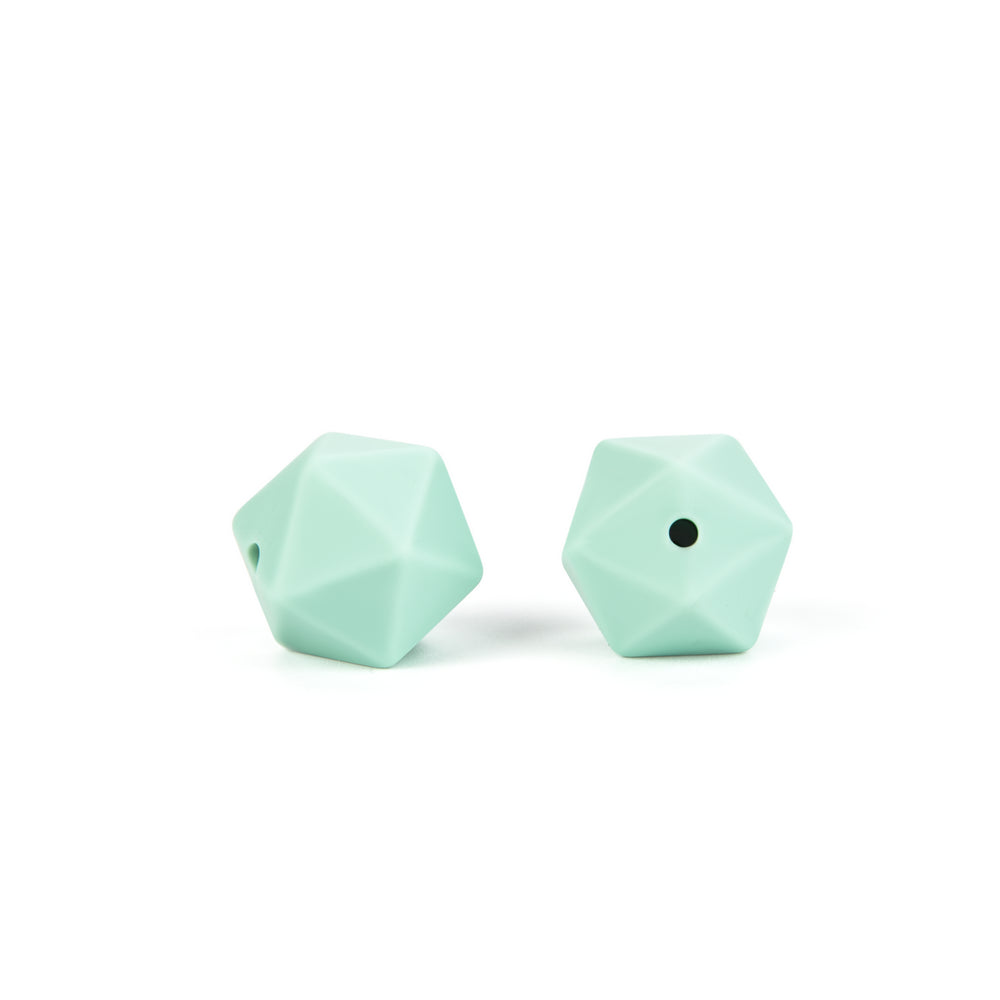 silicone icosahedron beads teething jewelry necklace bracelet