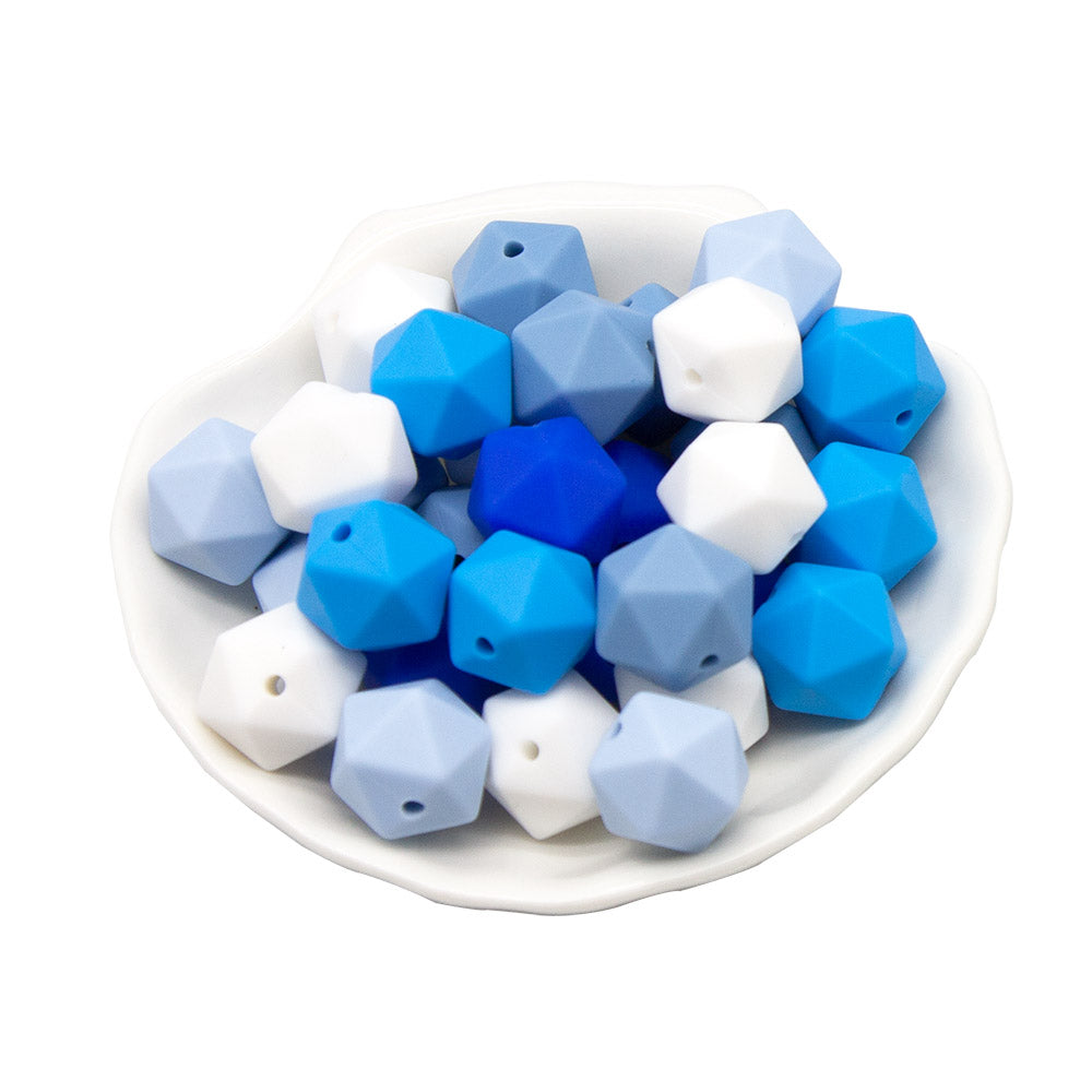 silicone icosahedron beads teething jewelry necklace bracelet