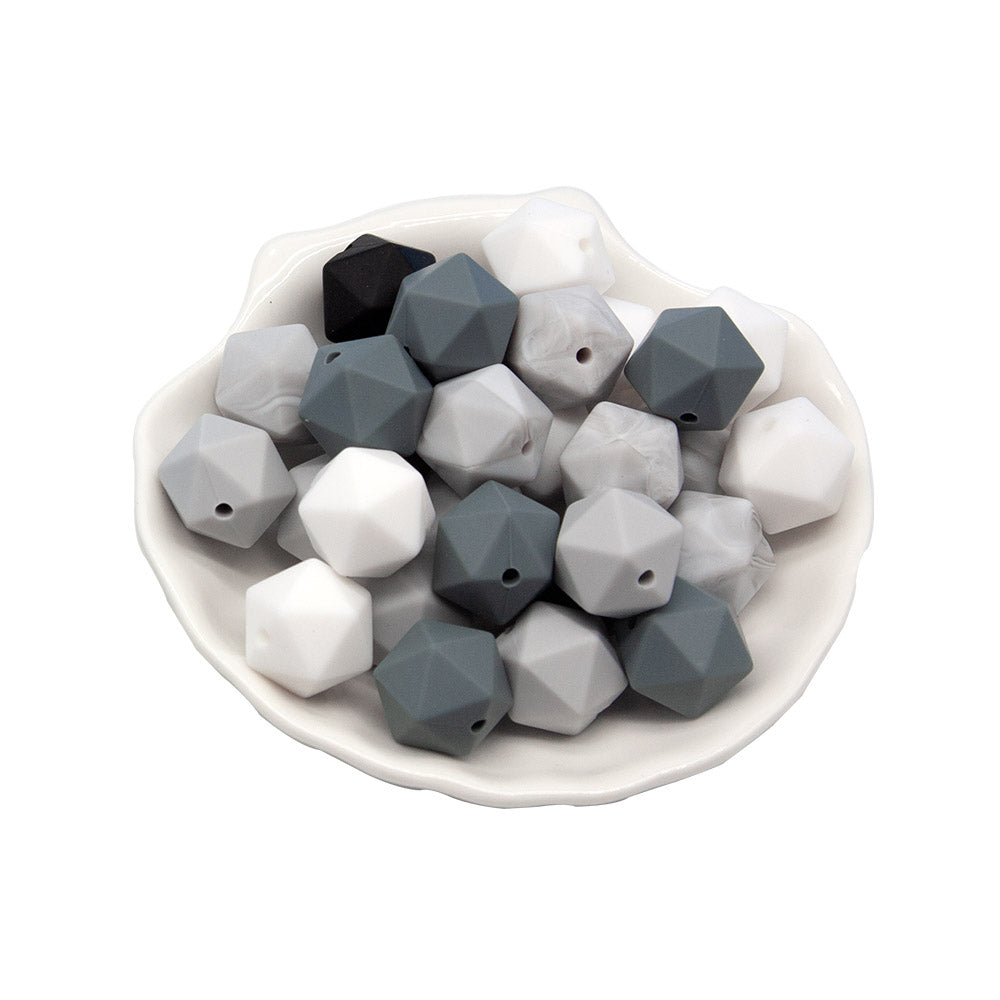 silicone icosahedron beads teething jewelry necklace bracelet