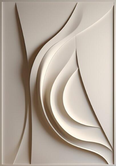 3D Vision Textured Wrinkle Minimalist Wall
