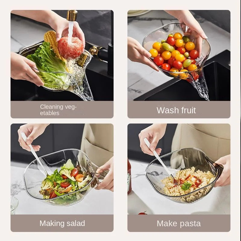 Kitchen Drain Basket Rice Sieve Colander