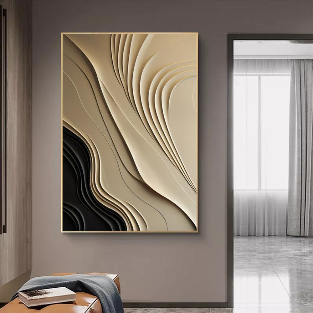 3D Vision Textured Wrinkle Minimalist Wall