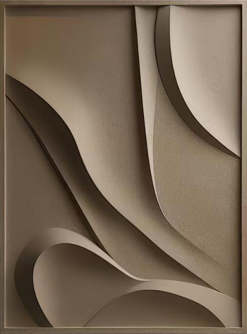 3D Vision Textured Wrinkle Minimalist Wall
