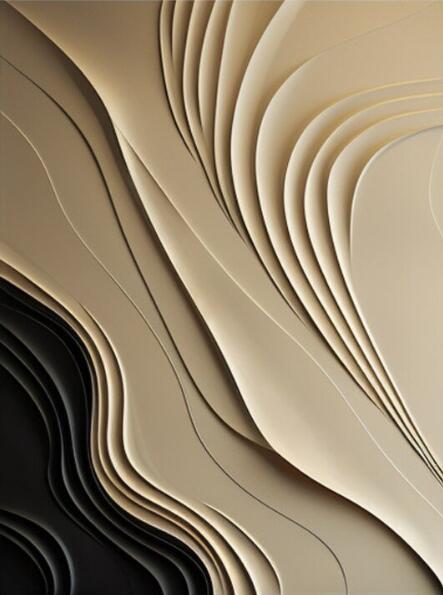 3D Vision Textured Wrinkle Minimalist Wall
