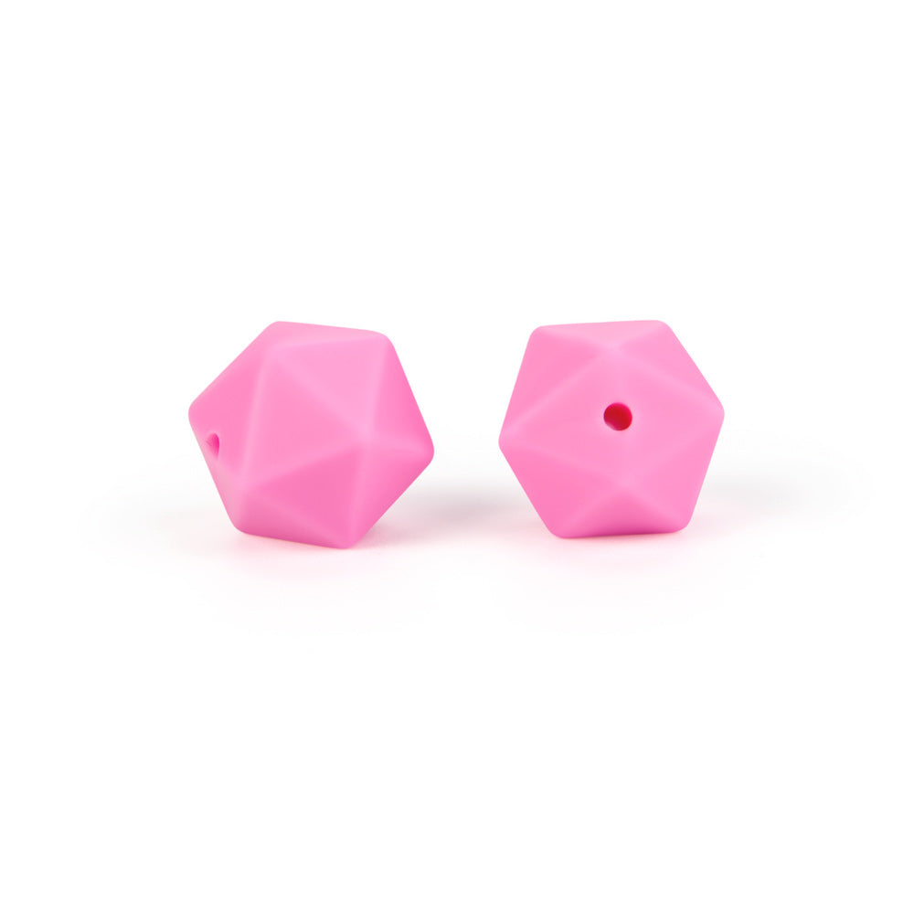 silicone icosahedron beads teething jewelry necklace bracelet
