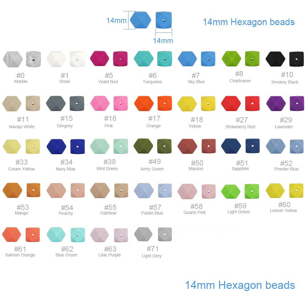 silicone icosahedron beads teething jewelry necklace bracelet
