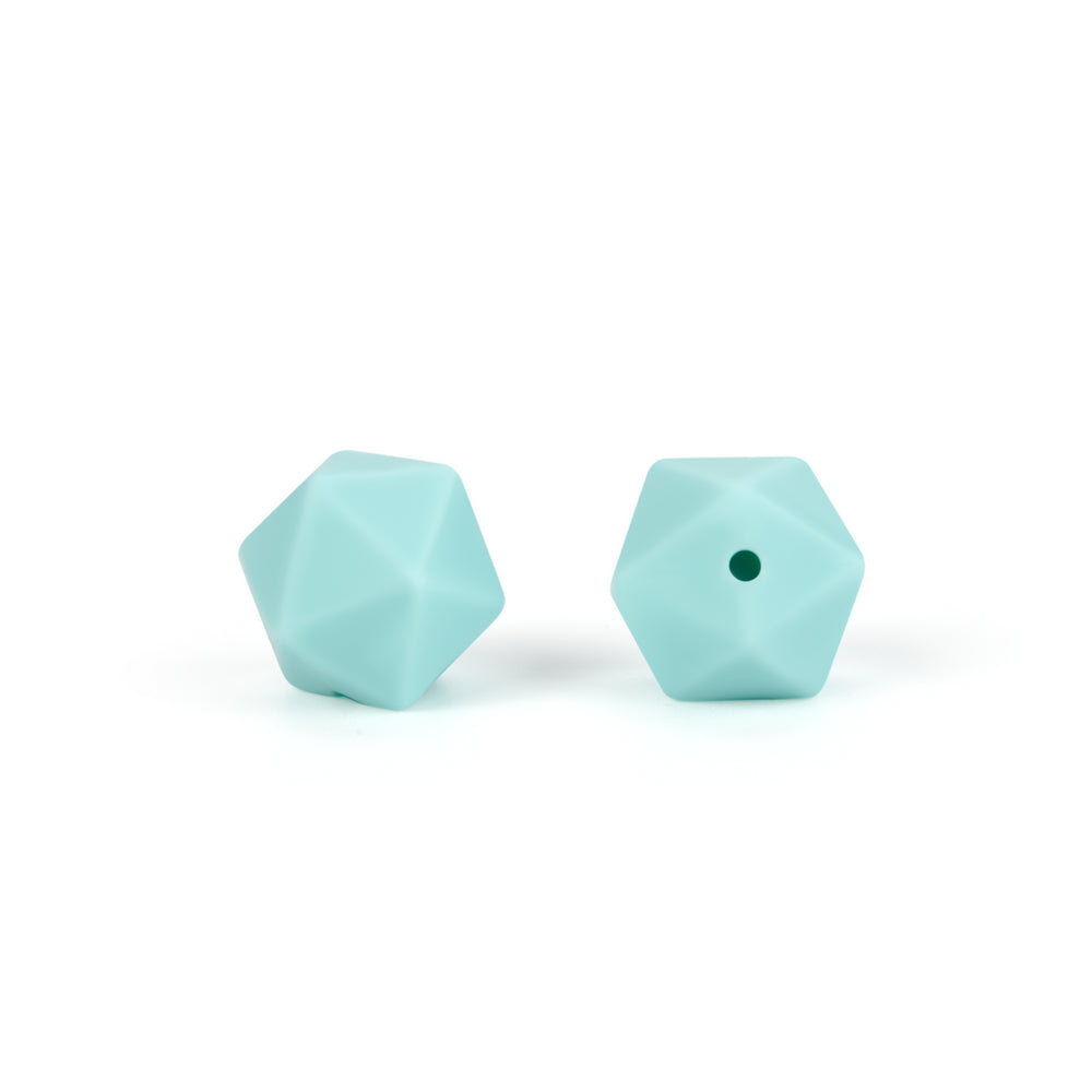 silicone icosahedron beads teething jewelry necklace bracelet