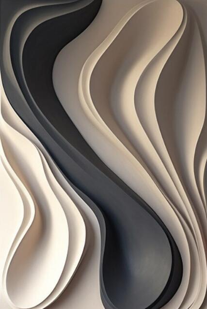 3D Vision Textured Wrinkle Minimalist Wall