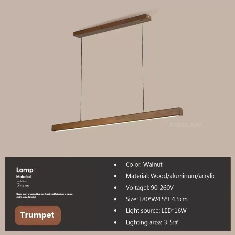 Modern Wood LED Pendant Light