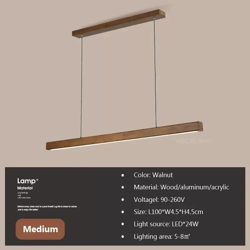 Modern Wood LED Pendant Light