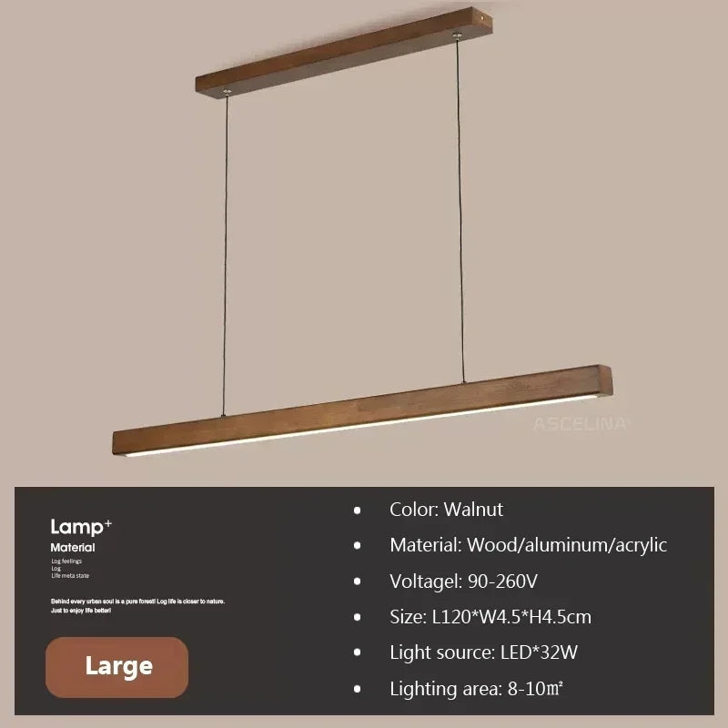 Modern Wood LED Pendant Light
