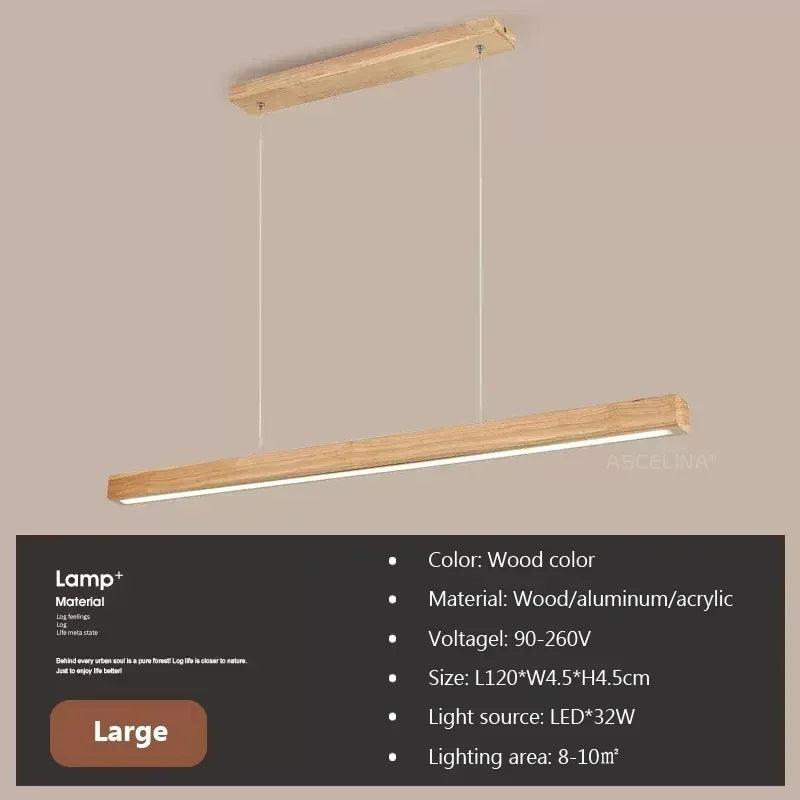 Modern Wood LED Pendant Light