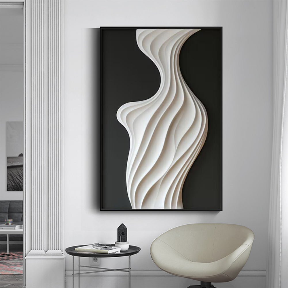 3D Vision Textured Wrinkle Minimalist Wall