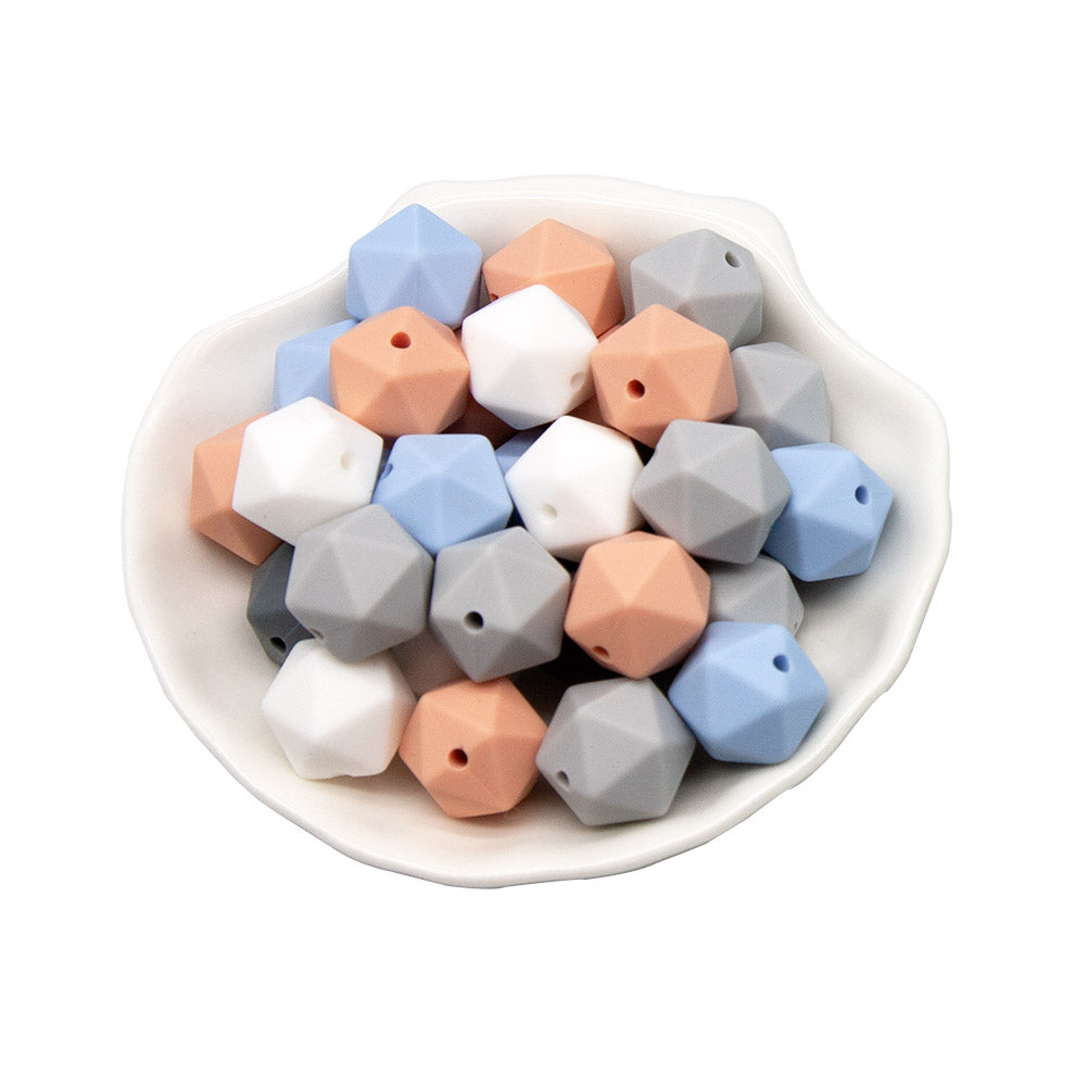 silicone icosahedron beads teething jewelry necklace bracelet