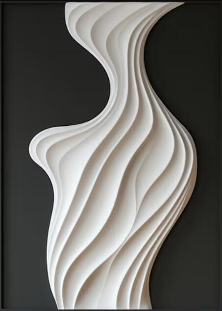 3D Vision Textured Wrinkle Minimalist Wall