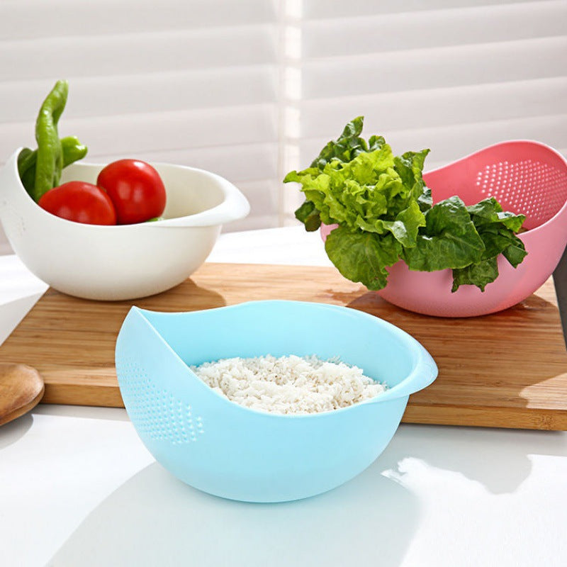 Rice Sieve Plastic Colander Kitchen Drain Basket