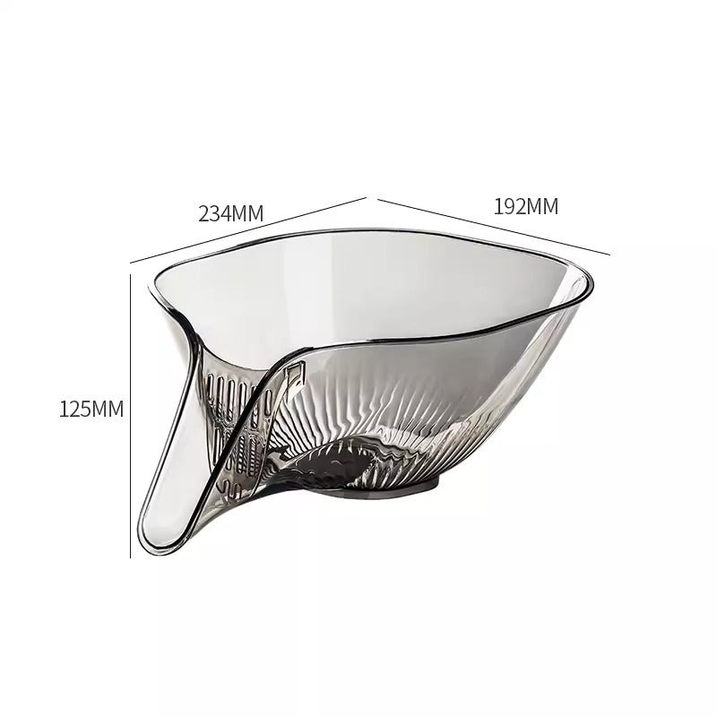 Multifunctional drainage bowl household sink vegetable basin kitchen fruit cleaning plate PET kitchen gadget Colanders Strainers