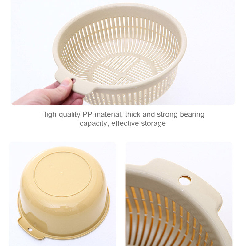 Kitchen Double Layer Drain Basket Bowl