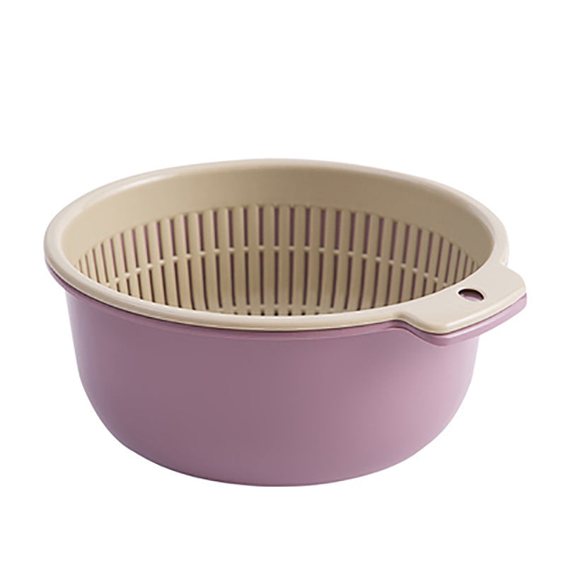 Kitchen Double Layer Drain Basket Bowl