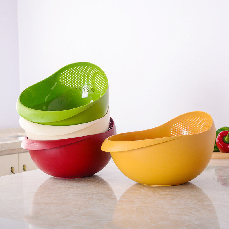 Rice Sieve Plastic Colander Kitchen Drain Basket