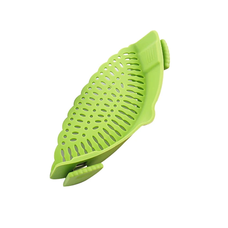 Kitchen Strainer Clip Pan Silicone Drain Rack