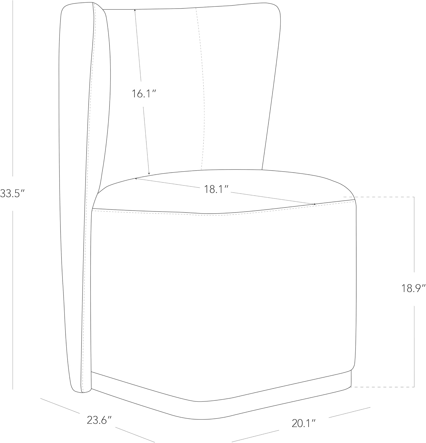 Upholstered Rolling Dining Chair on Casters Set