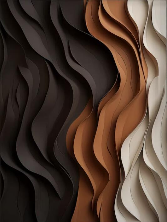 3D Vision Textured Wrinkle Minimalist Wall