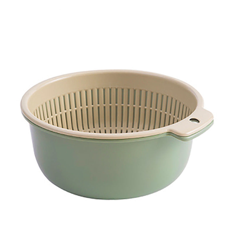 Kitchen Double Layer Drain Basket Bowl