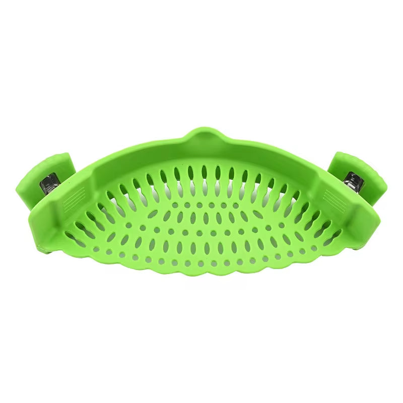 Kitchen Silicone Drainer Pasta Noodle Pot Colander