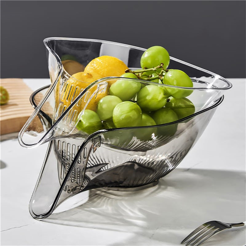 Multifunctional drainage bowl household sink vegetable basin kitchen fruit cleaning plate PET kitchen gadget Colanders Strainers