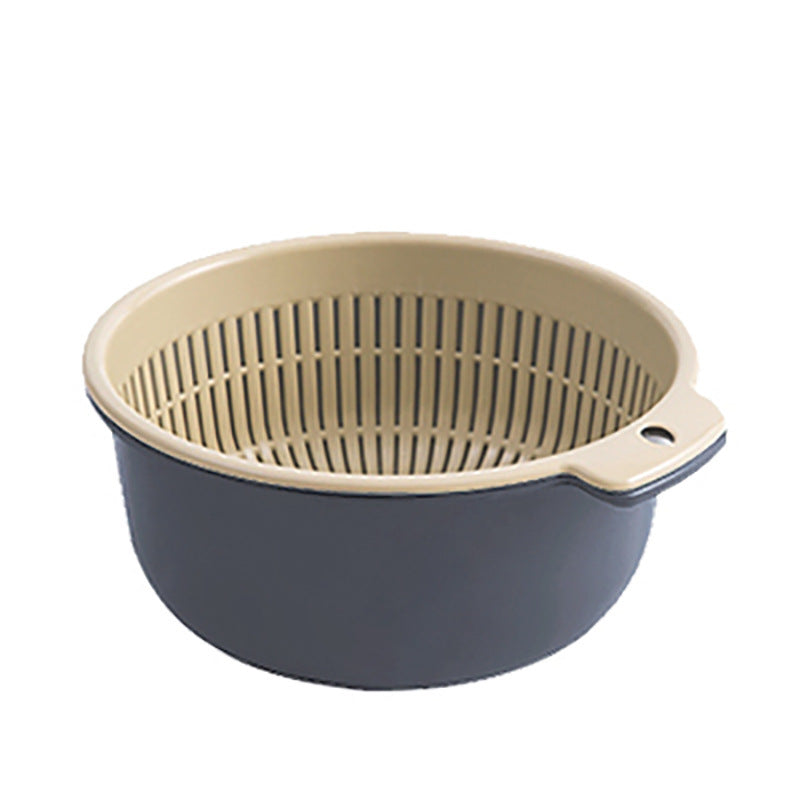 Kitchen Double Layer Drain Basket Bowl