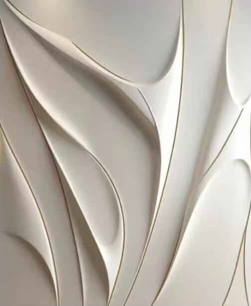 3D Vision Textured Wrinkle Minimalist Wall